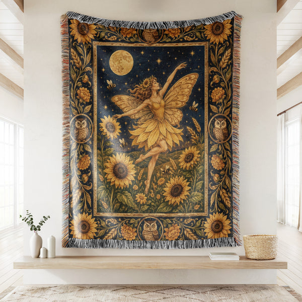 Sunflower Moon Fairy Blanket