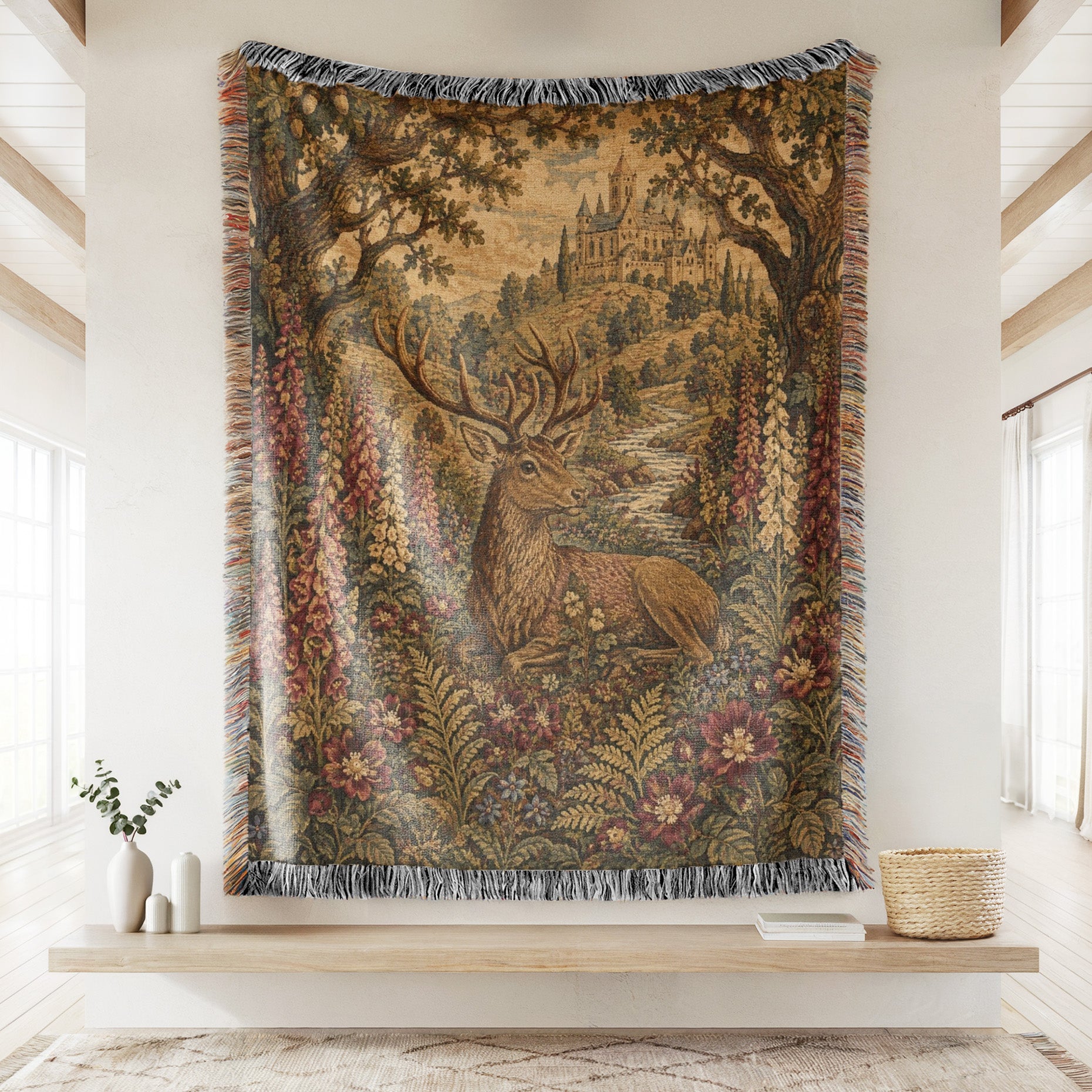 The Stag of the Foxglove Vale Blanket Secondary image