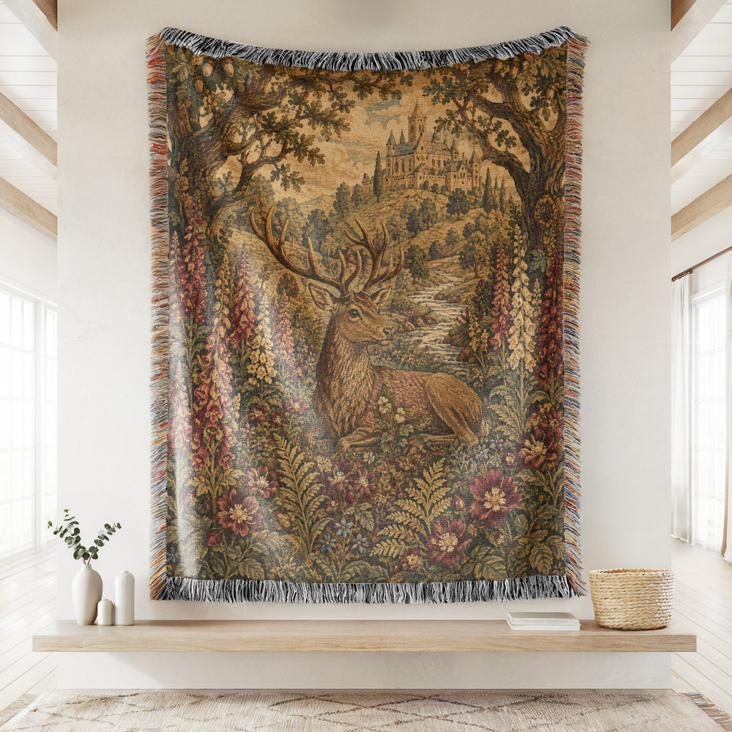 The Stag of the Foxglove Vale Blanket