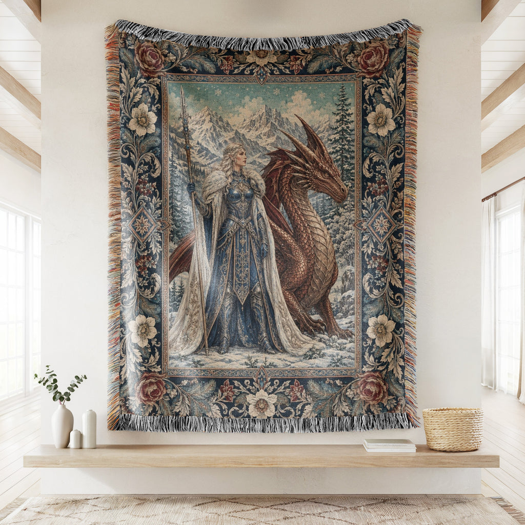 The Frost Queen & Dragon Blanket