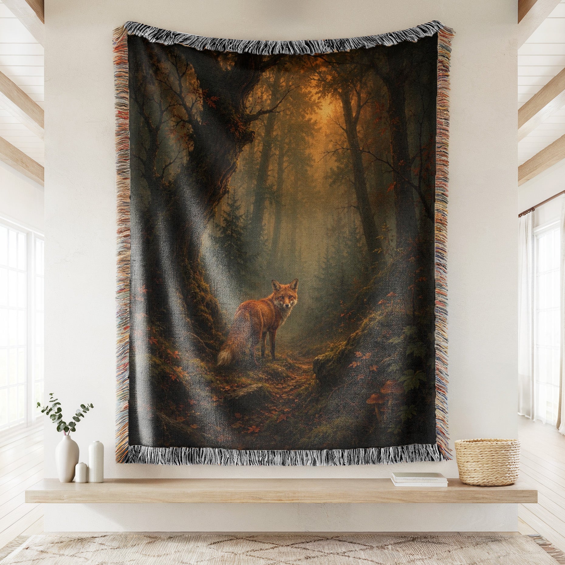 Autumn Forest Fox Blanket Secondary image