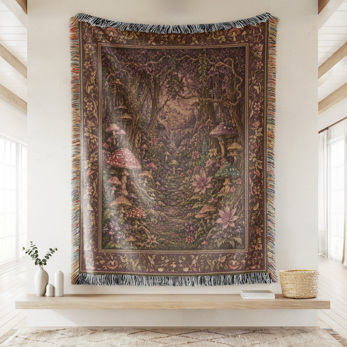 Twilight Mushroom Hollow Blanket