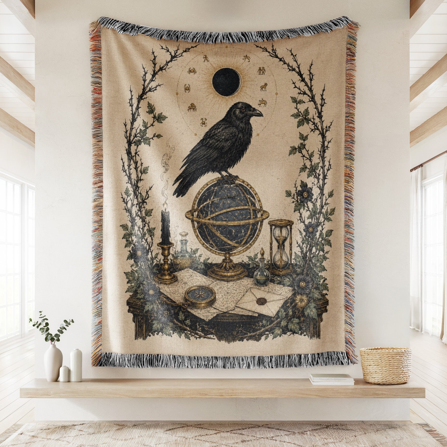 Raven Astrologer's Desk Blanket Secondary image