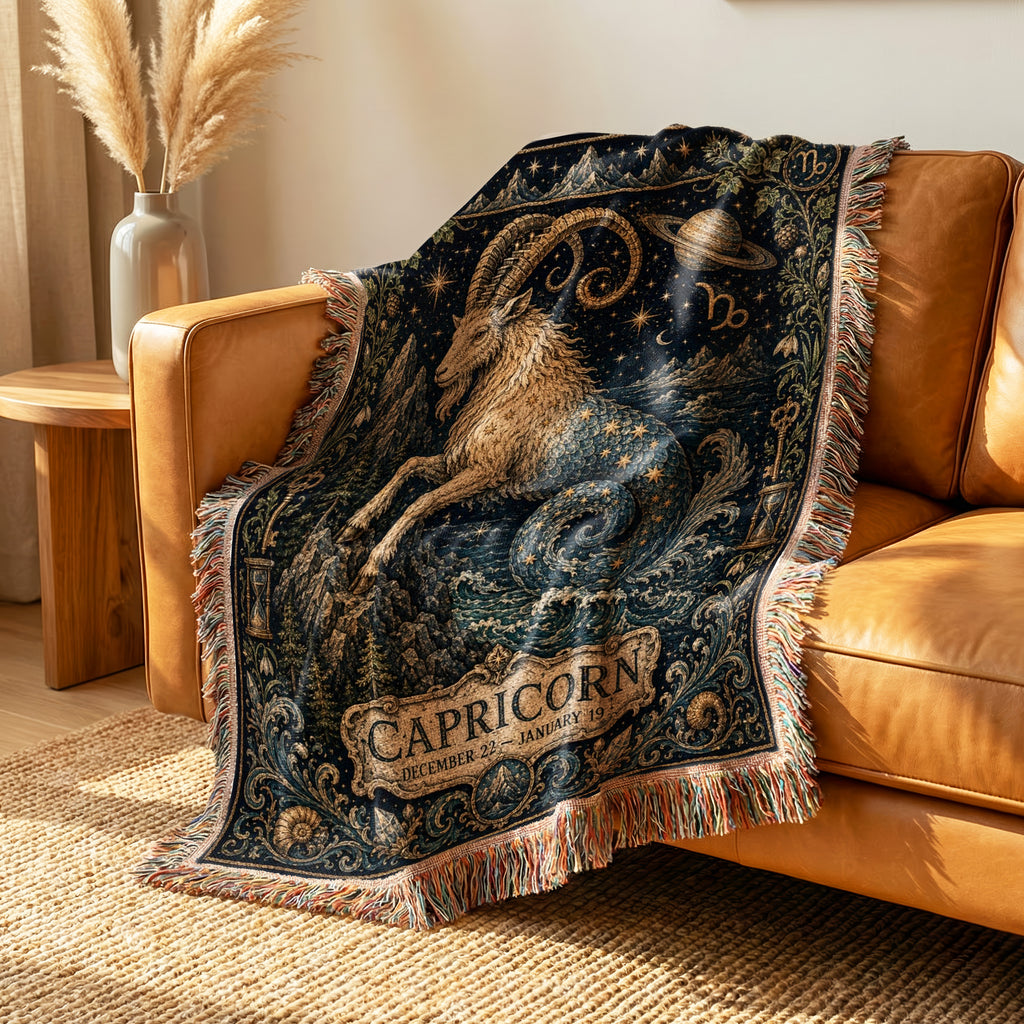 Capricorn Celestial Sea-Goat Blanket
