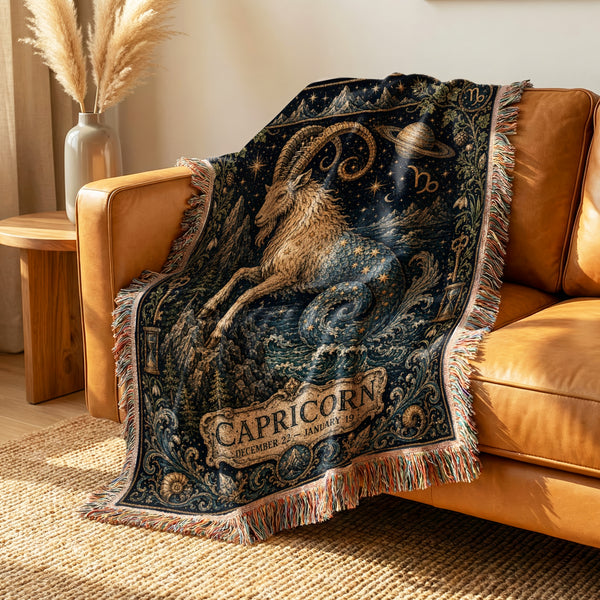 Capricorn Celestial Sea-Goat Blanket