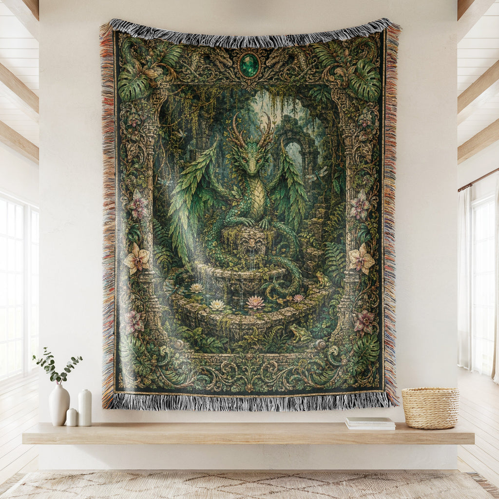 Emerald Forest Dragon Blanket