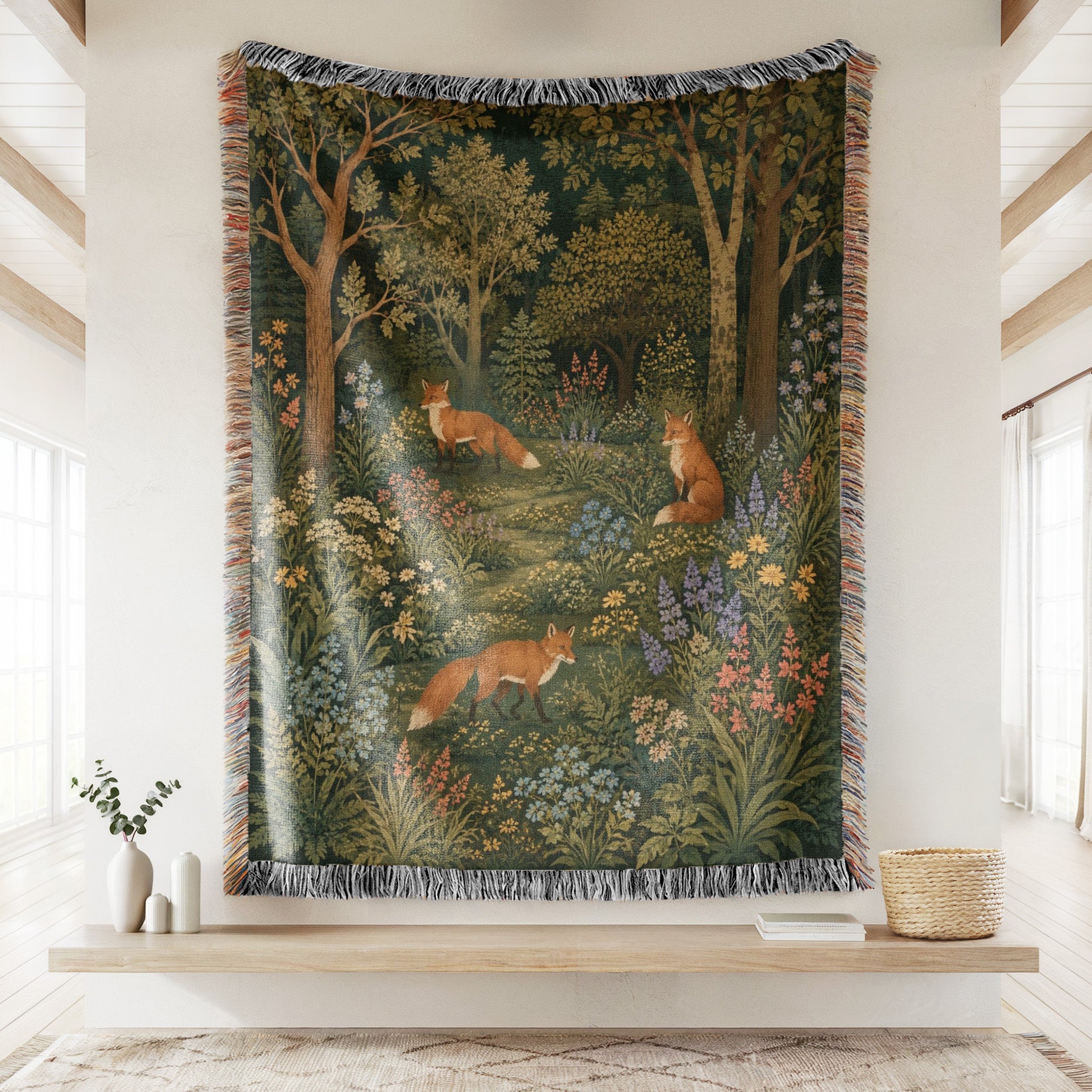 Foxes of the Hidden Grove Blanket Secondary image