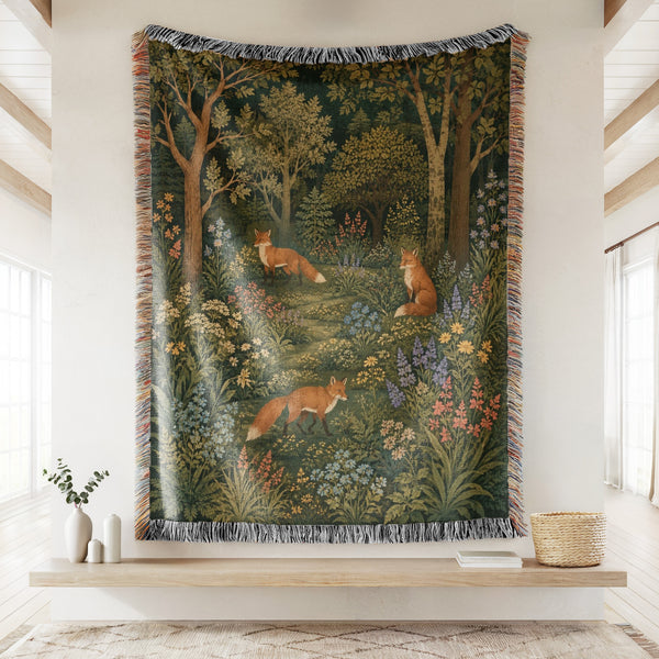 Foxes of the Hidden Grove Blanket