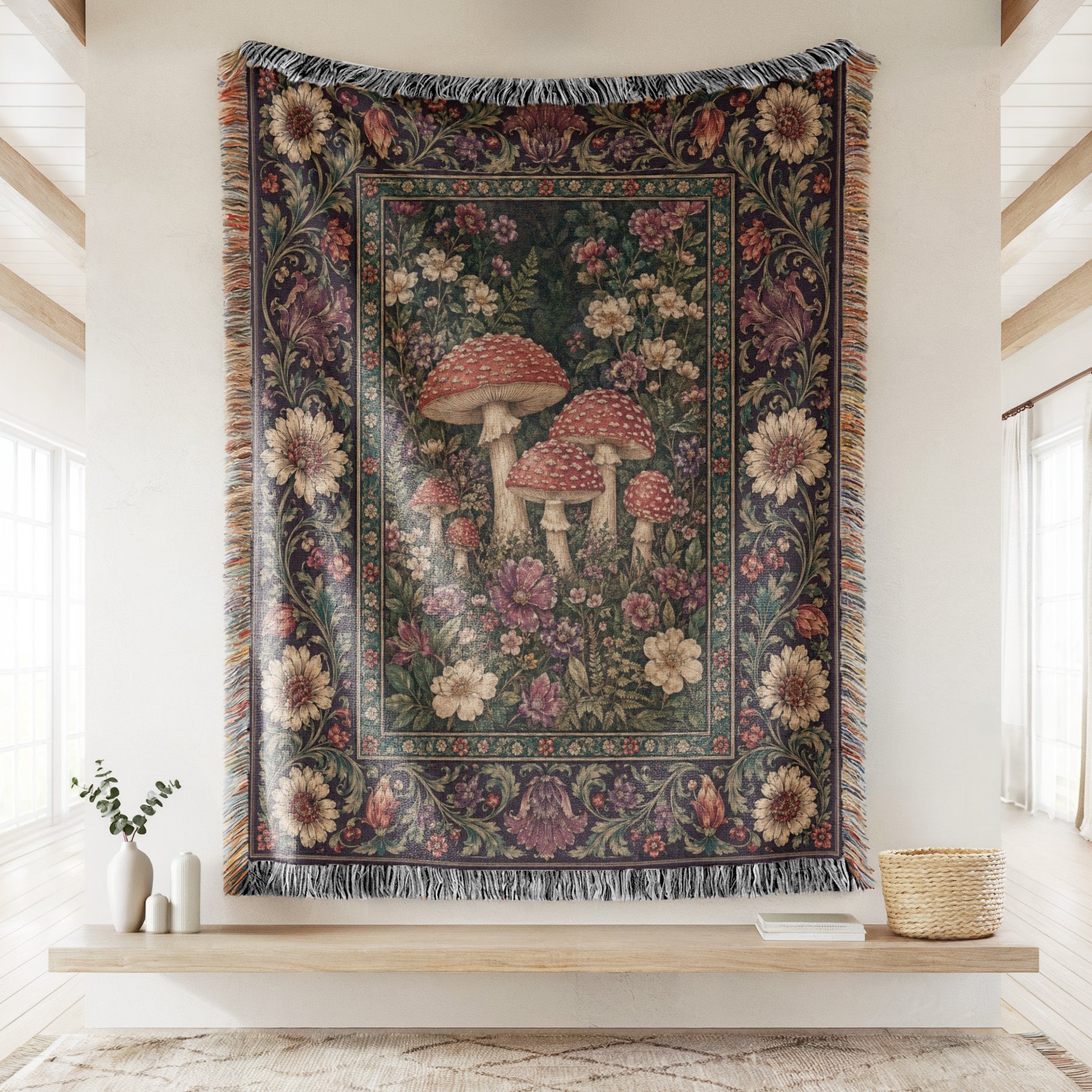 The Enchanted Toadstool Garden Blanket Secondary image