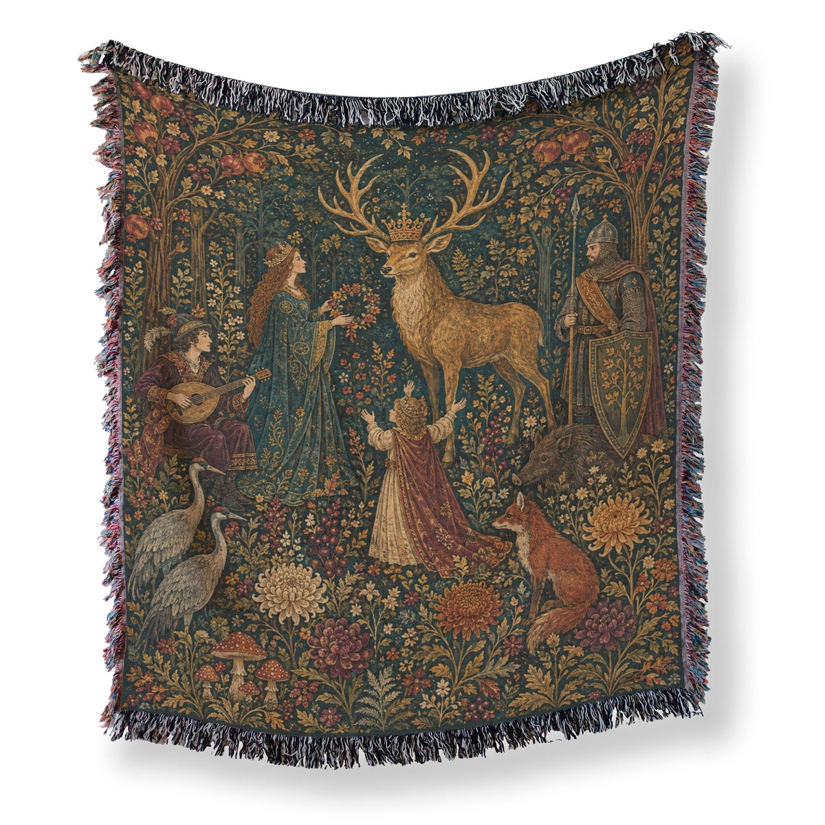 The Court of the Crowned Stag Blanket