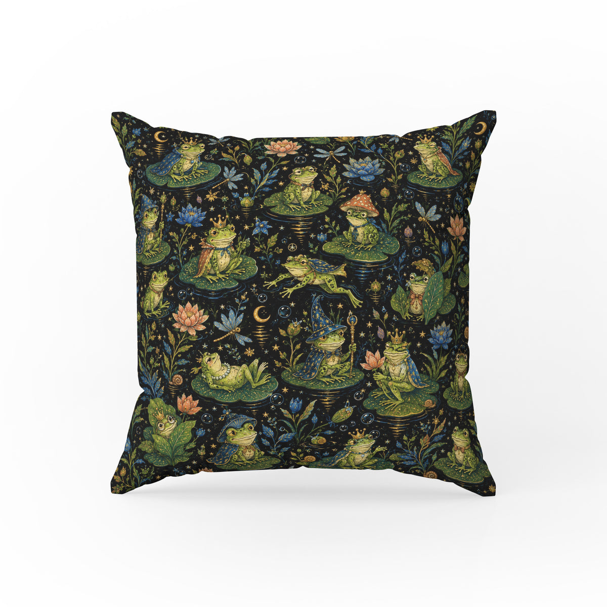 The Frog Court – Whimsical Pond Pillow