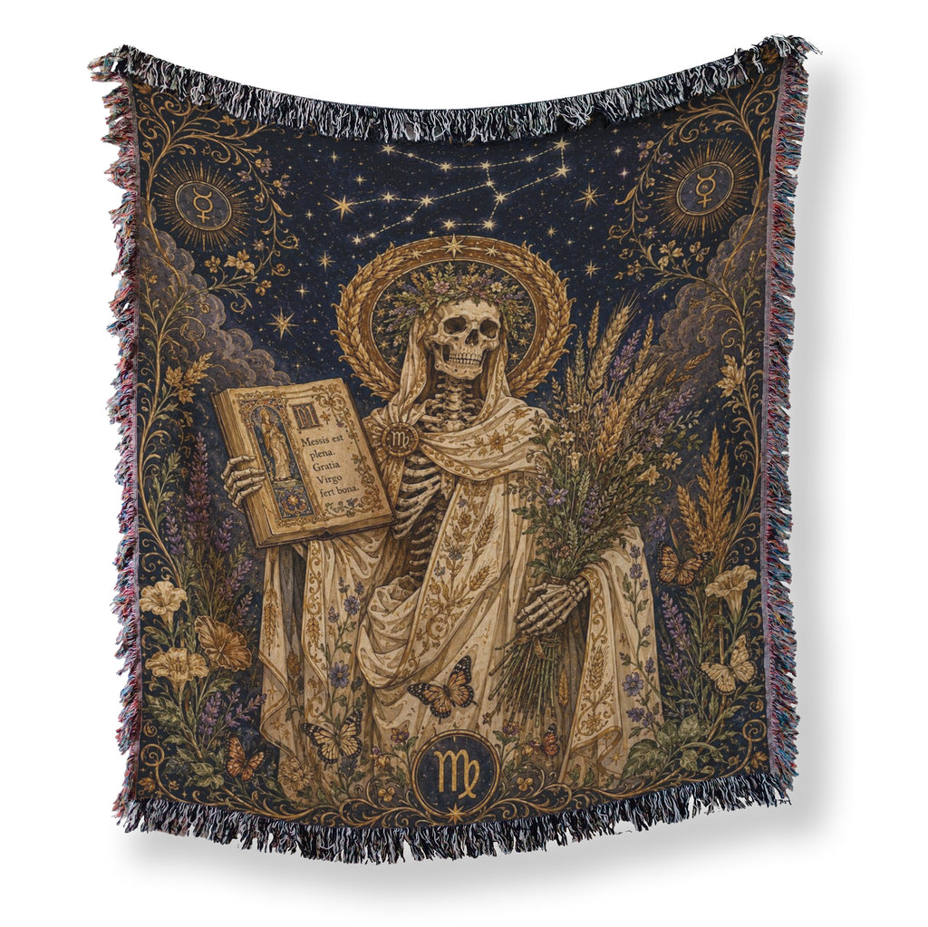 Virgo Harvest Scholar – Gothic Zodiac Blanket