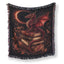 Crimson Eclipse Dragon & Books Blanket