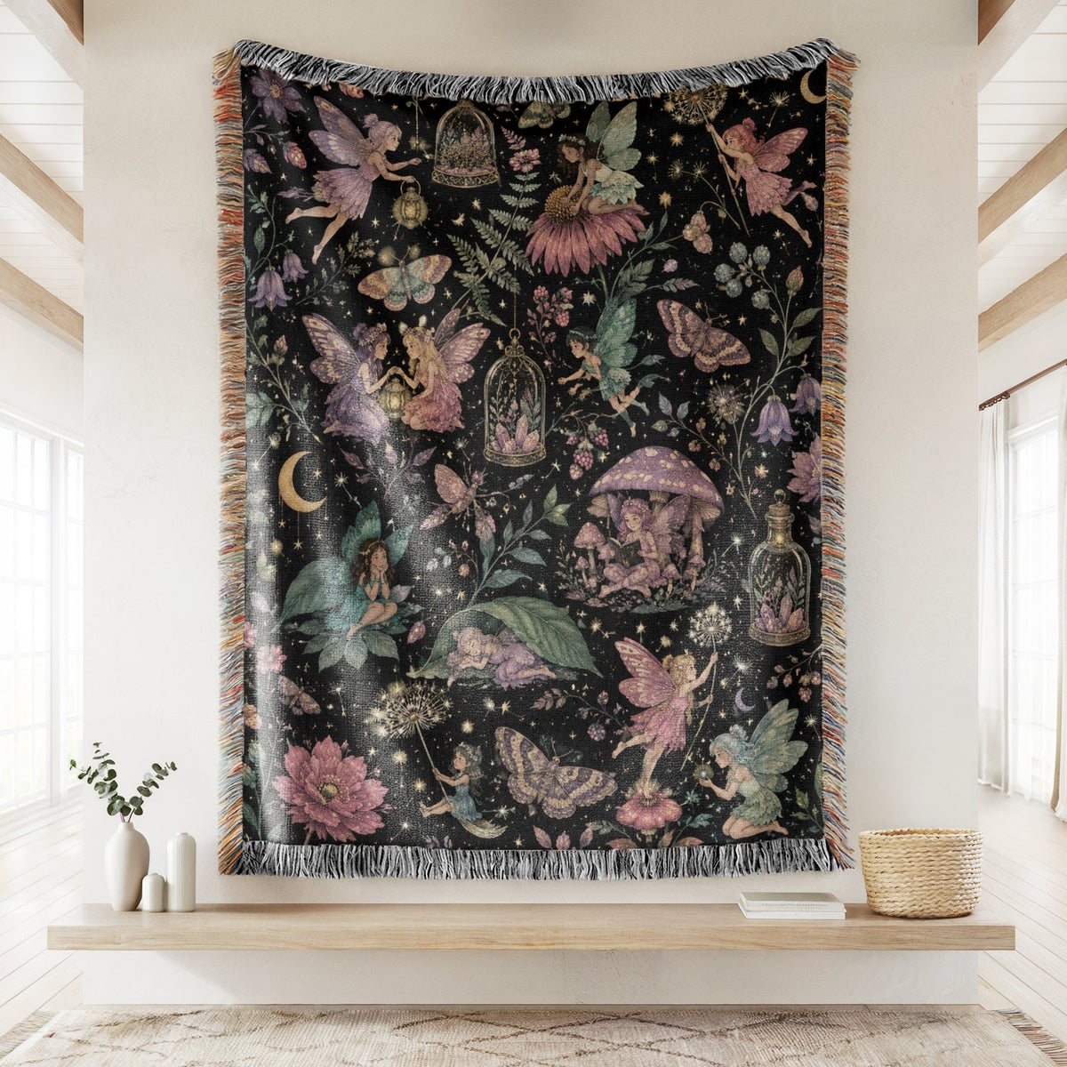 Fairies of the Midnight Garden Blanket