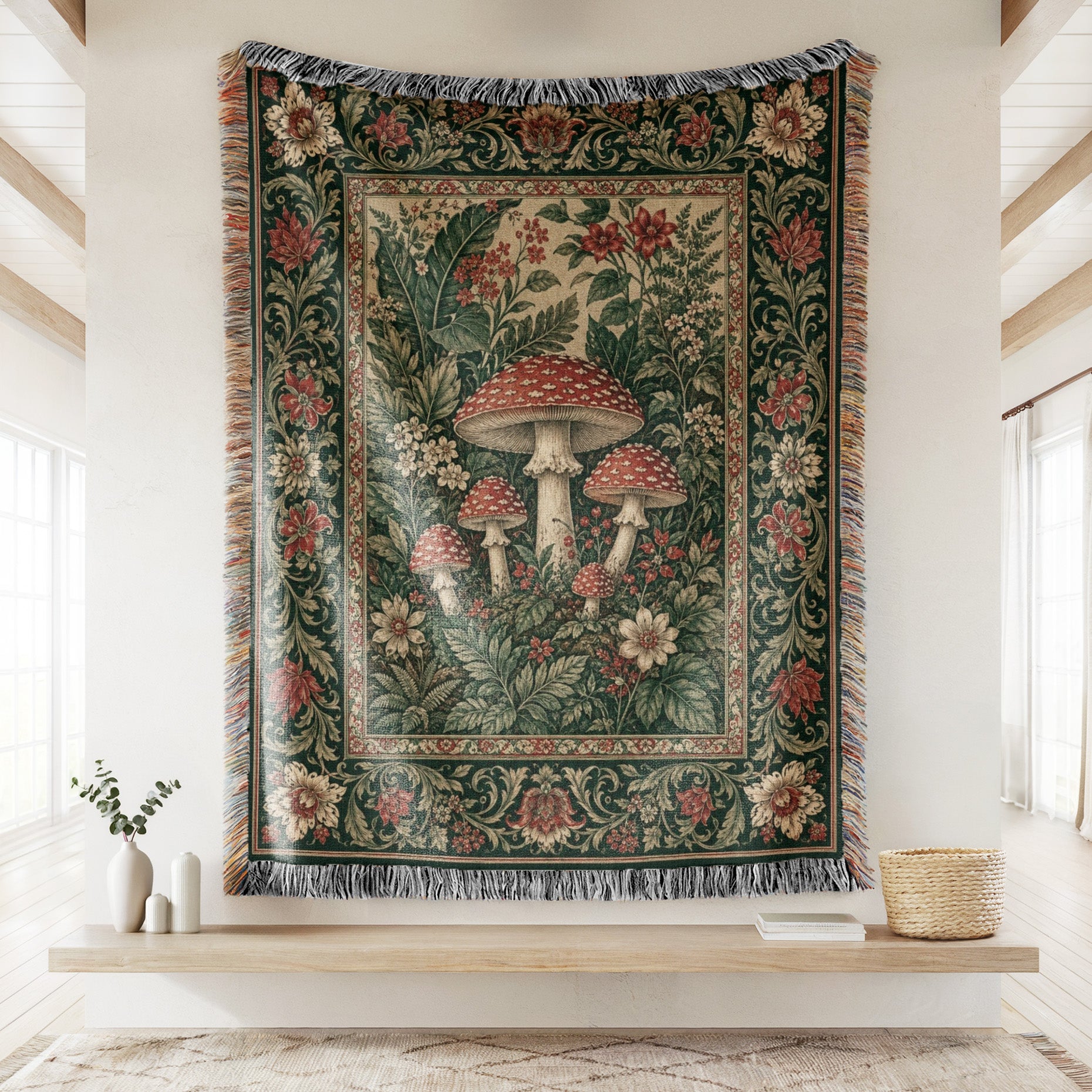 The Scarlet Toadstool Garden Blanket Secondary image