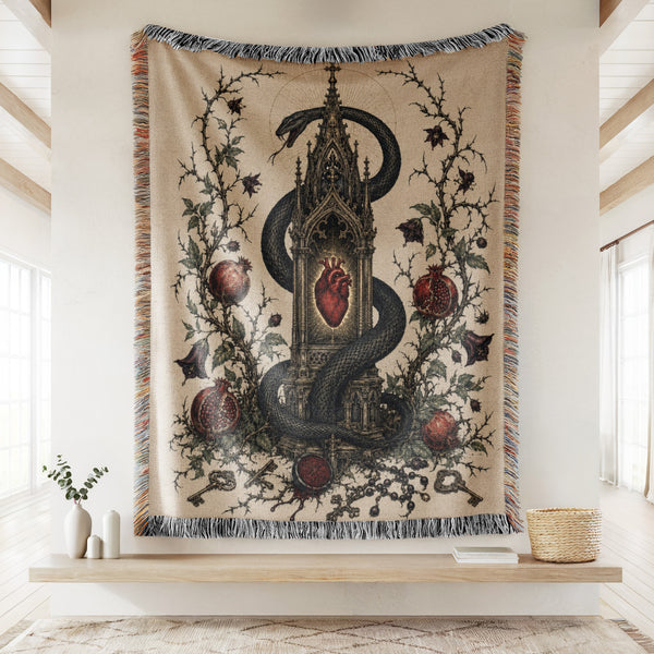 Serpent & Sacred Heart Blanket