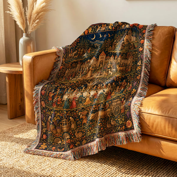 The Moonlit Harvest Feast Blanket