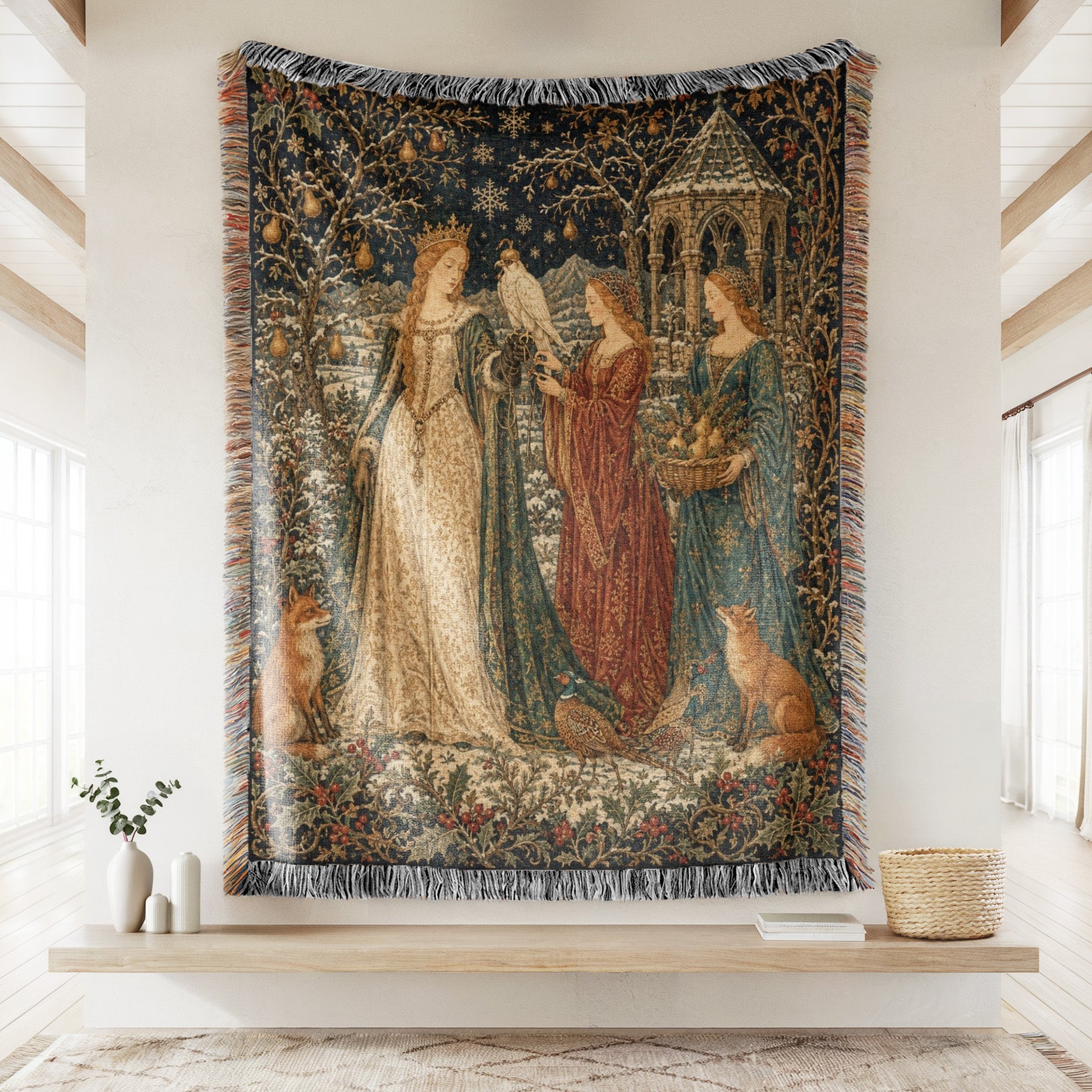 The Winter Falcon Court Blanket Secondary image