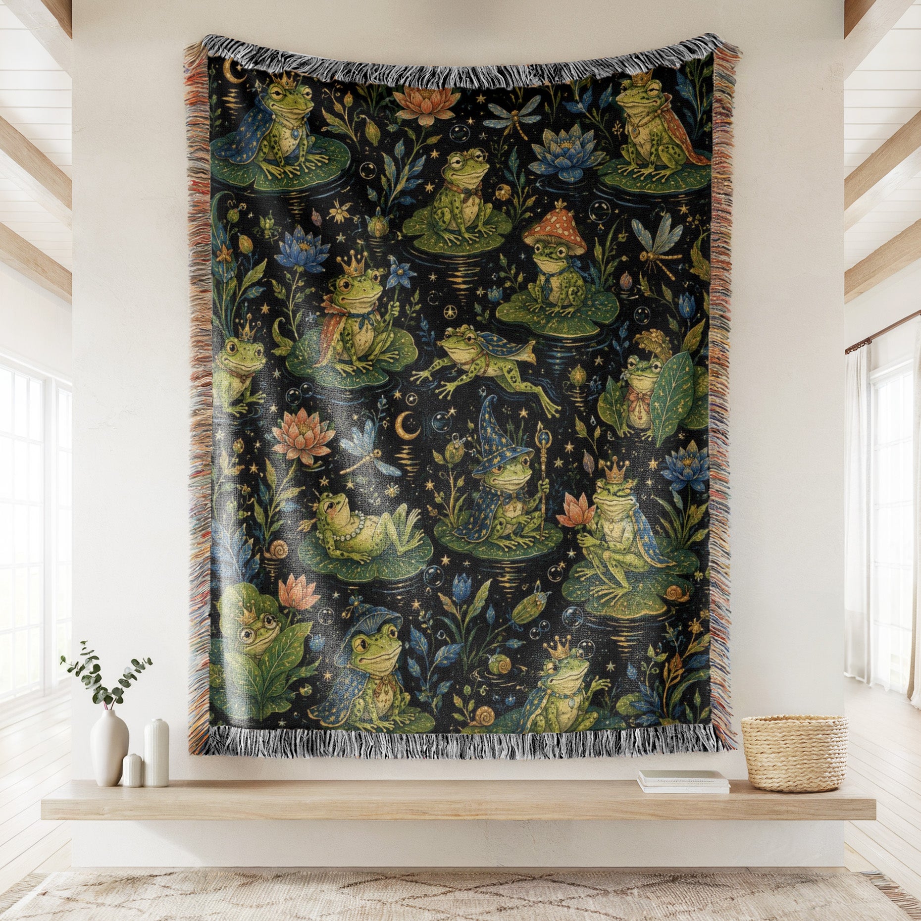 Frog Princes of the Lily Pond Blanket Secondary image