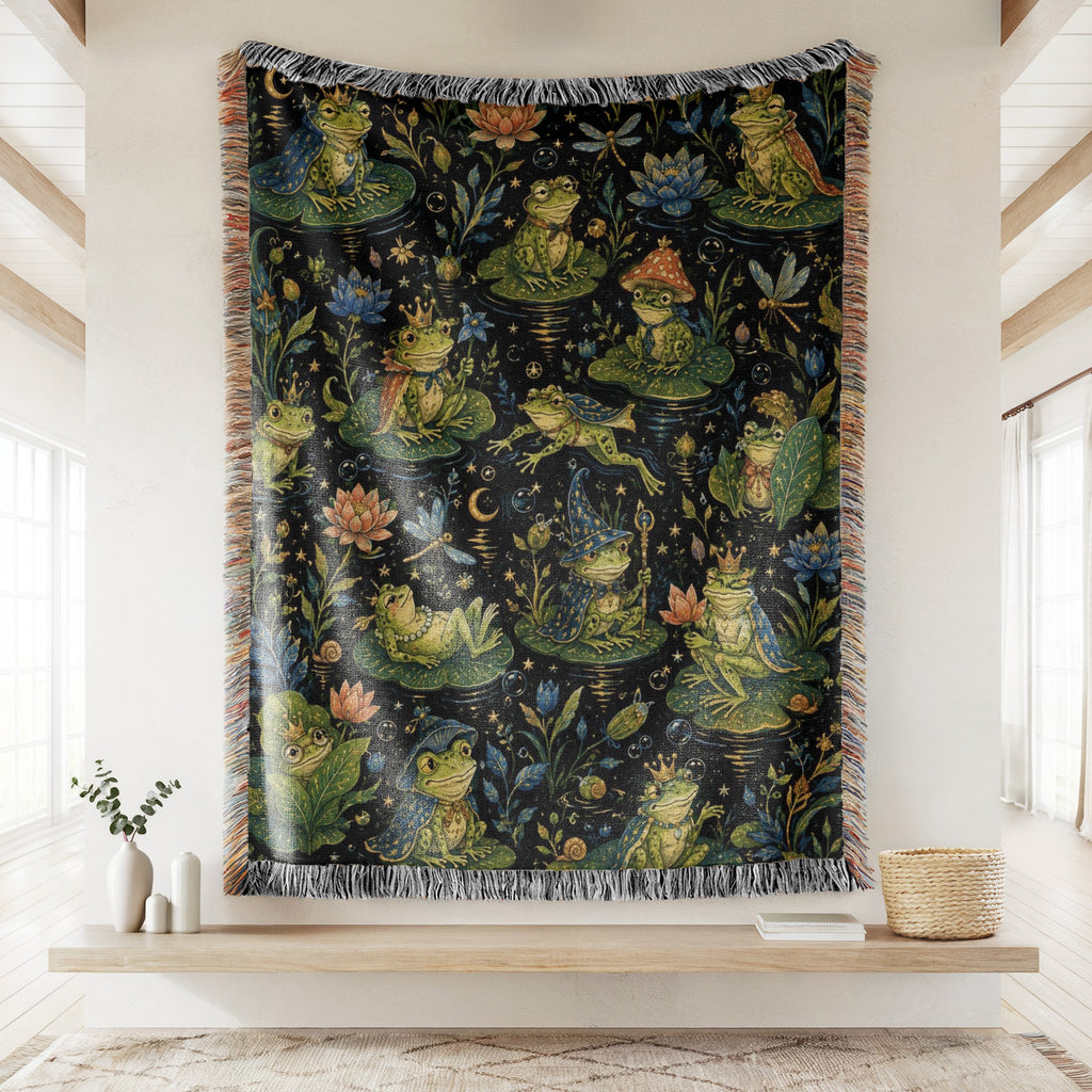 Frog Princes of the Lily Pond Blanket