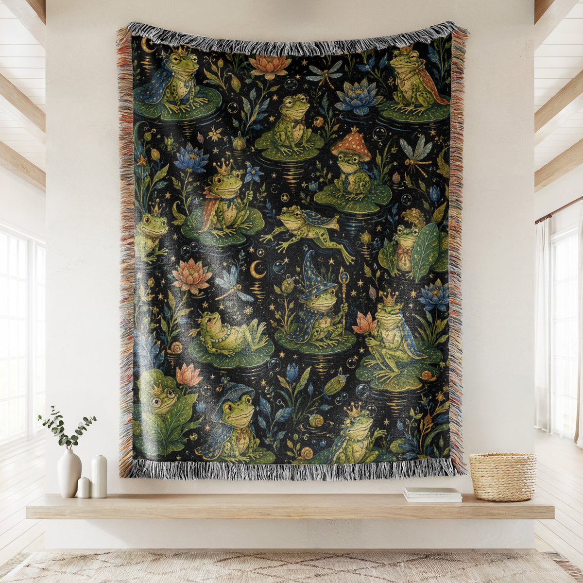 Frog Princes of the Lily Pond Blanket