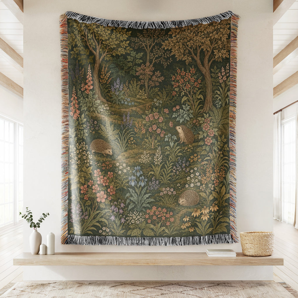 Hedgehogs in the Wildflower Wood Blanket