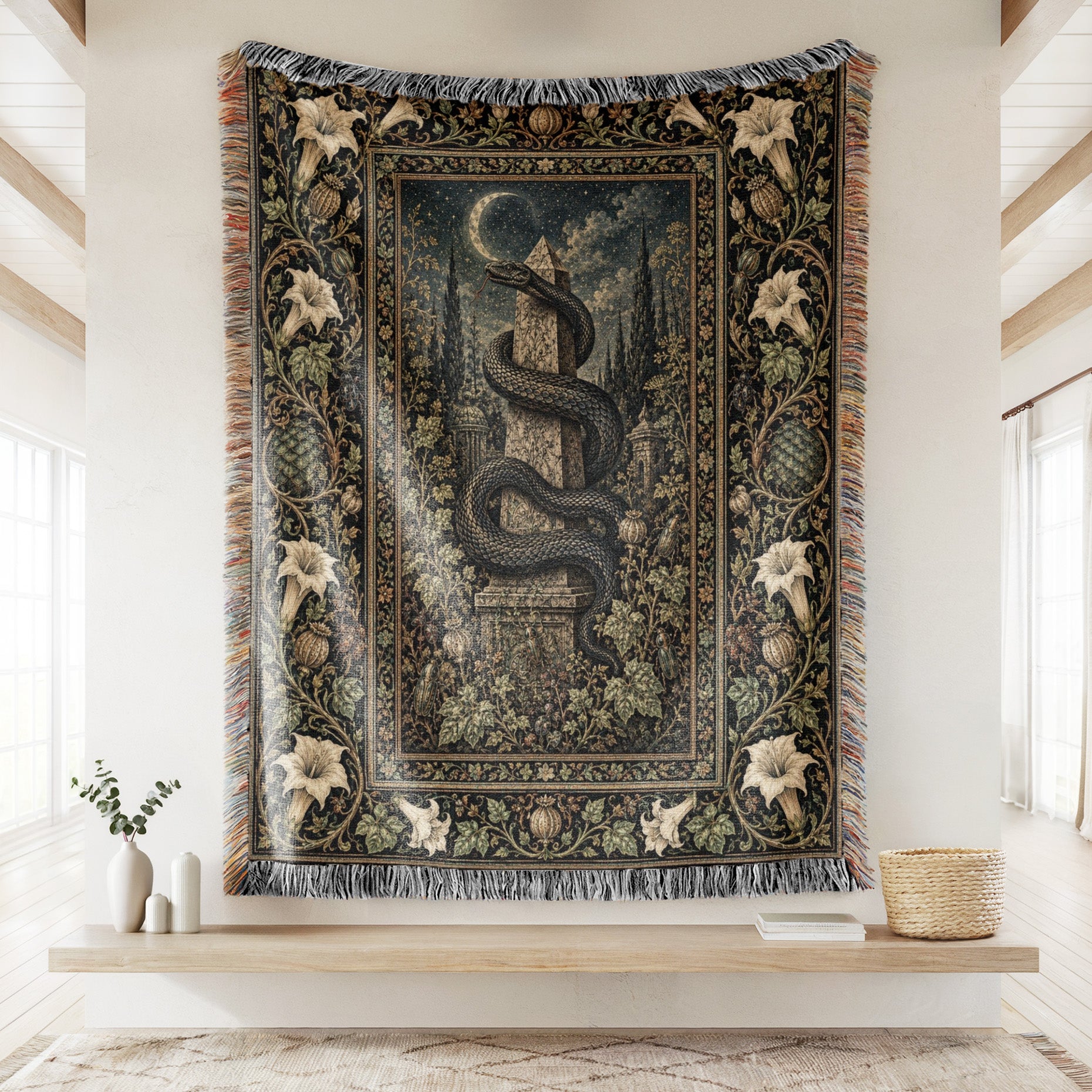 Serpent of the Moonlit Ruins Blanket Secondary image