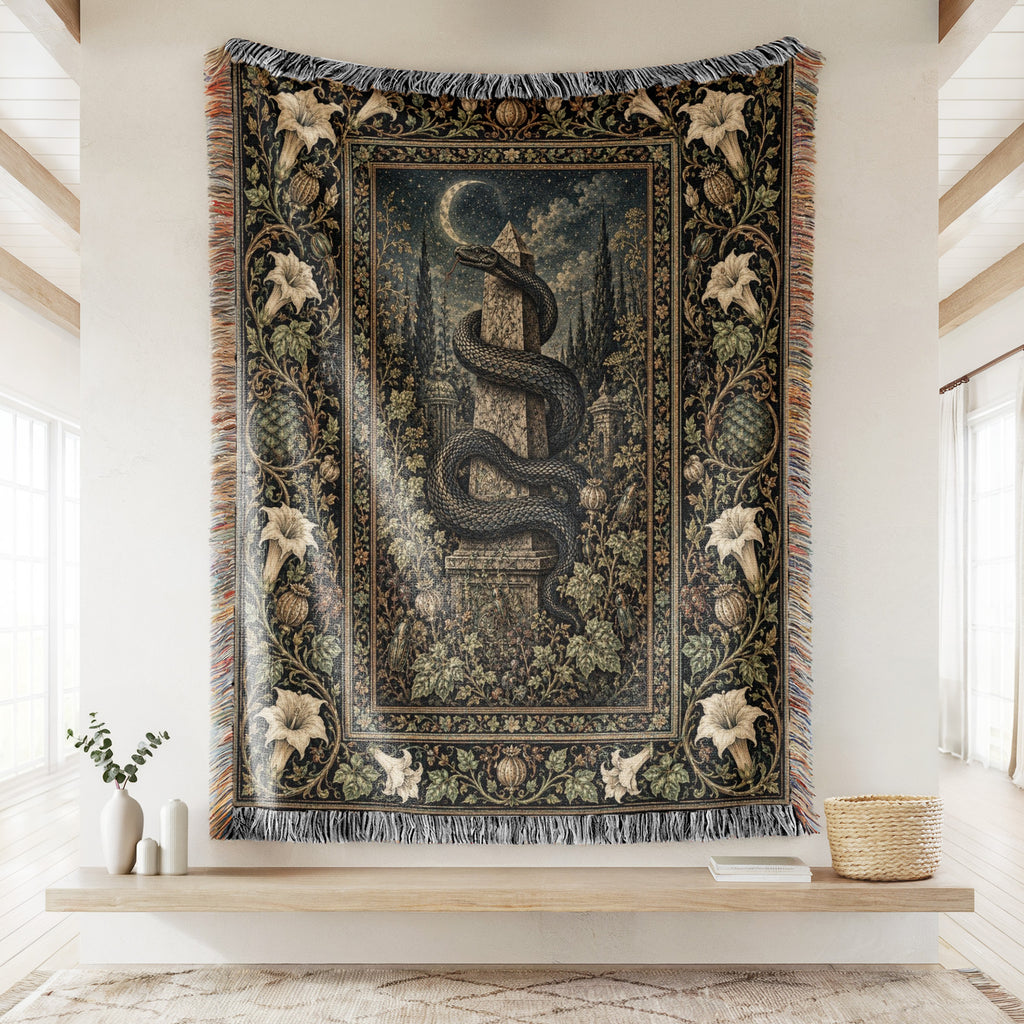 Serpent of the Moonlit Ruins Blanket