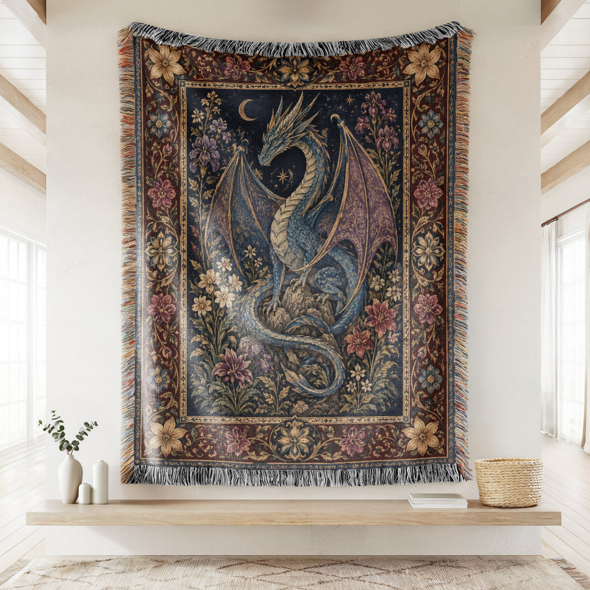 The Amethyst Moon Dragon Blanket
