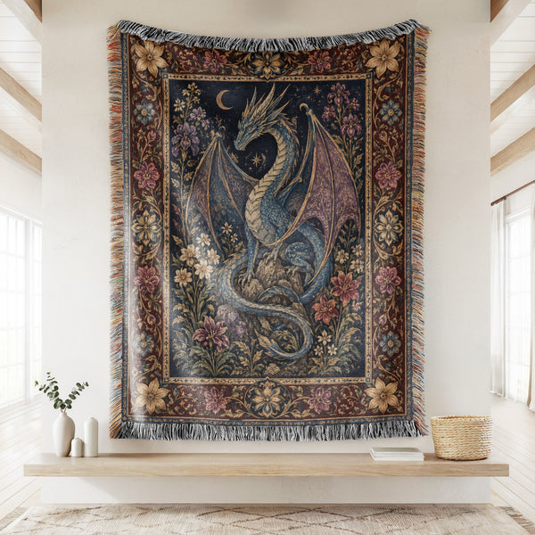 The Amethyst Moon Dragon Blanket
