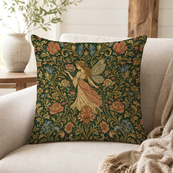 The Tapestry Fairy – Botanical Fantasy Pillow