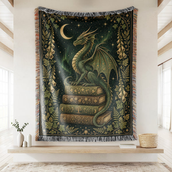 Emerald Crescent Dragon Blanket