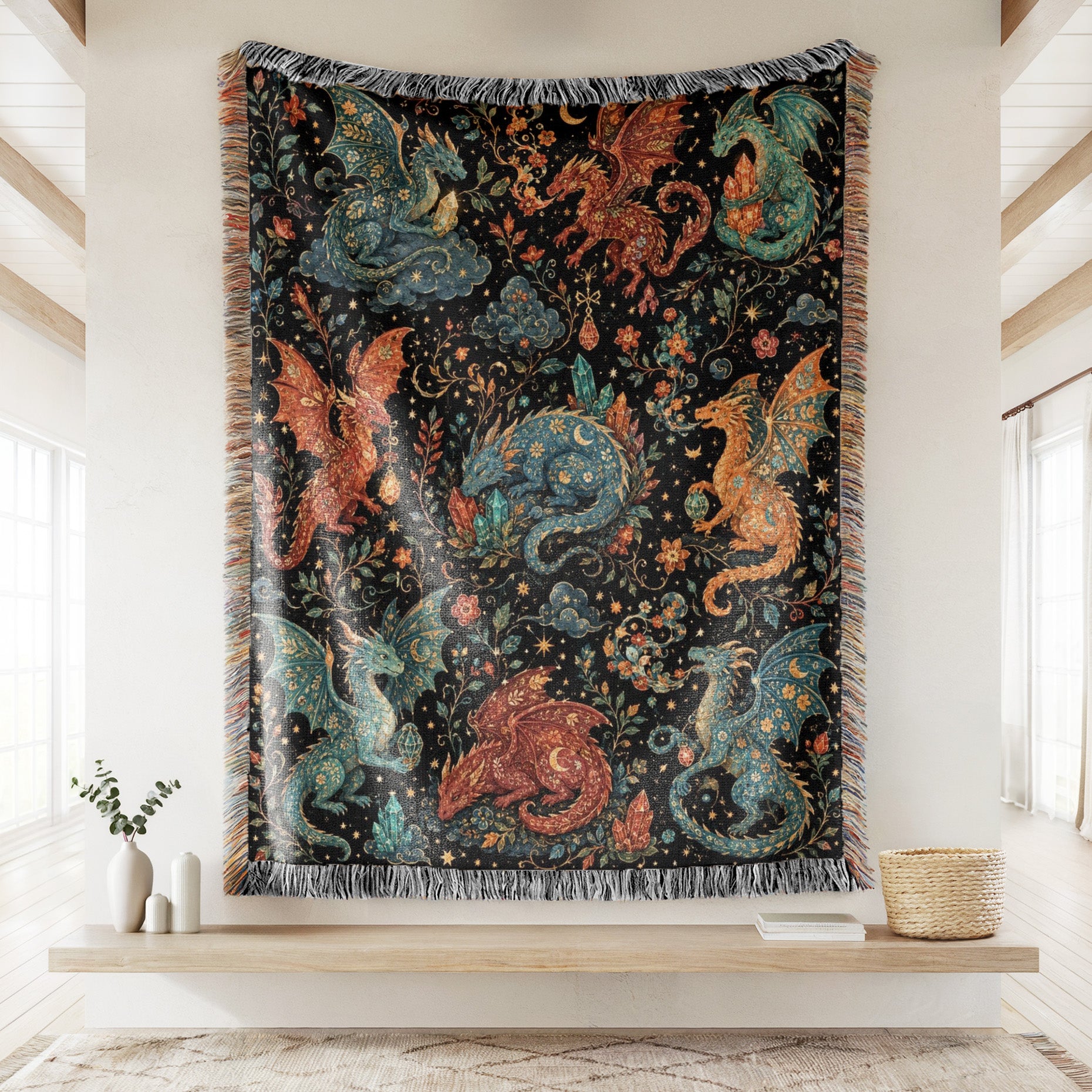 Celestial Dragon Garden Blanket Secondary image
