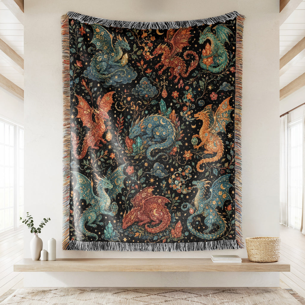 Celestial Dragon Garden Blanket
