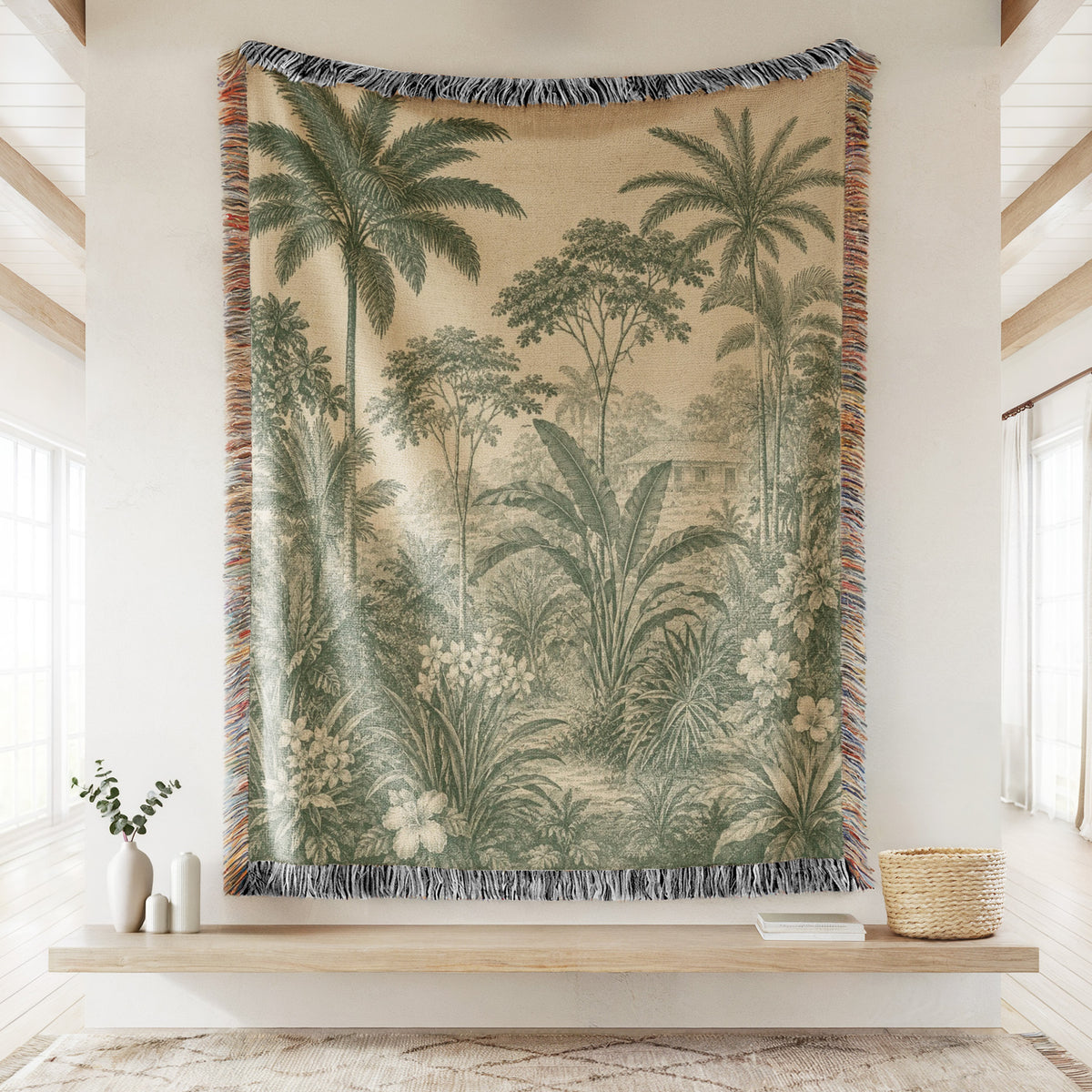 The Hidden Palm Garden Blanket