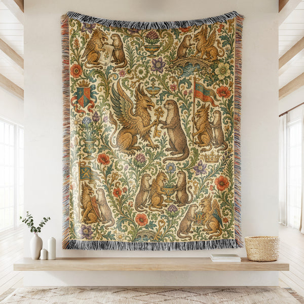 The Griffin & Otter Bestiary Blanket