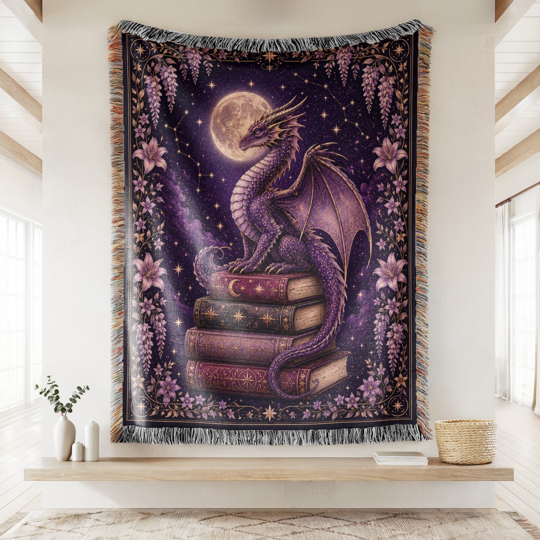 Violet Moon Dragon Blanket Secondary image