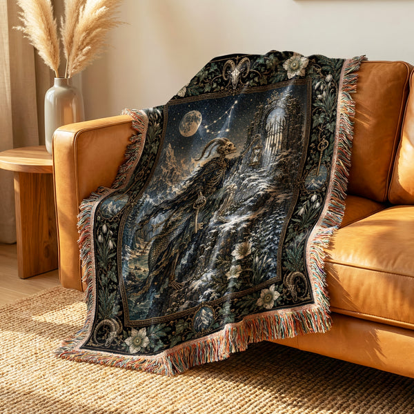 Capricorn Moonlit Gatekeeper Blanket