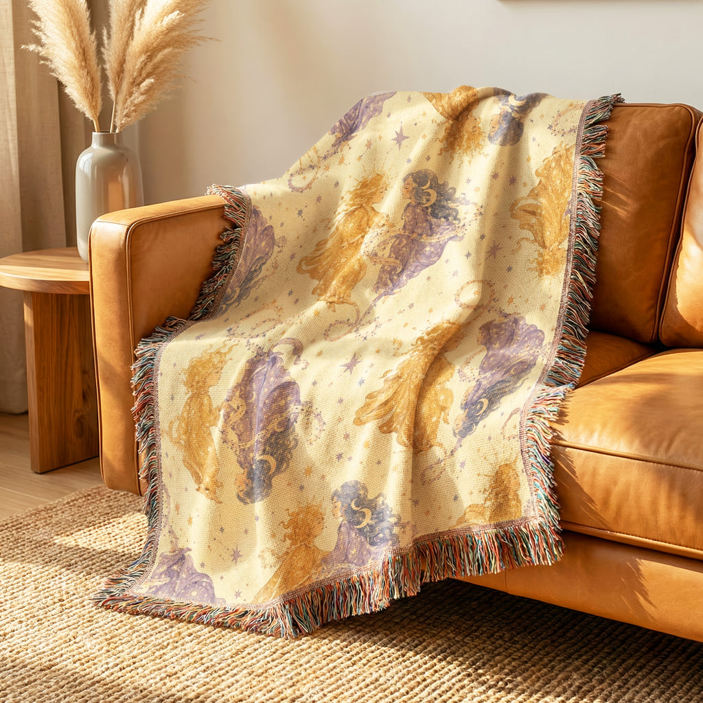 Gemini Celestial Twins Pattern Blanket