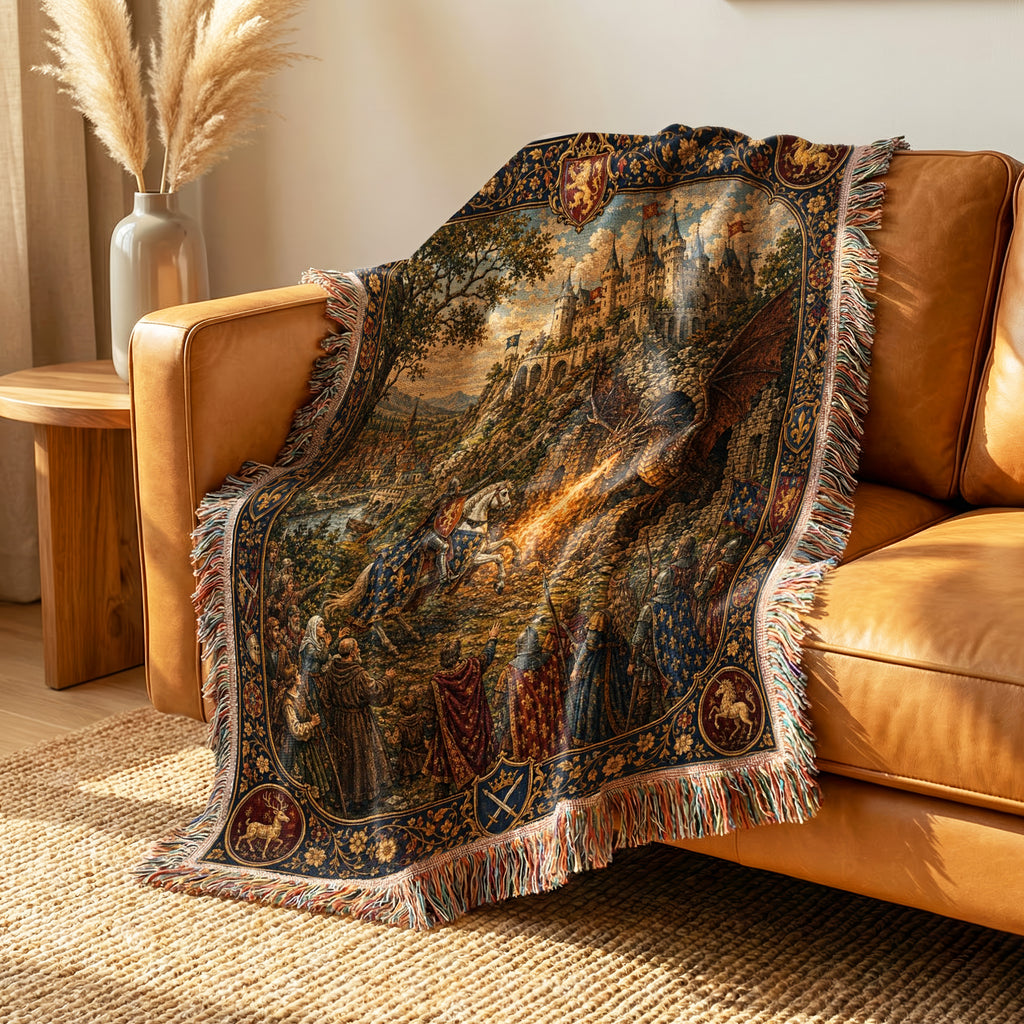 The Heraldic Dragon Knight Blanket