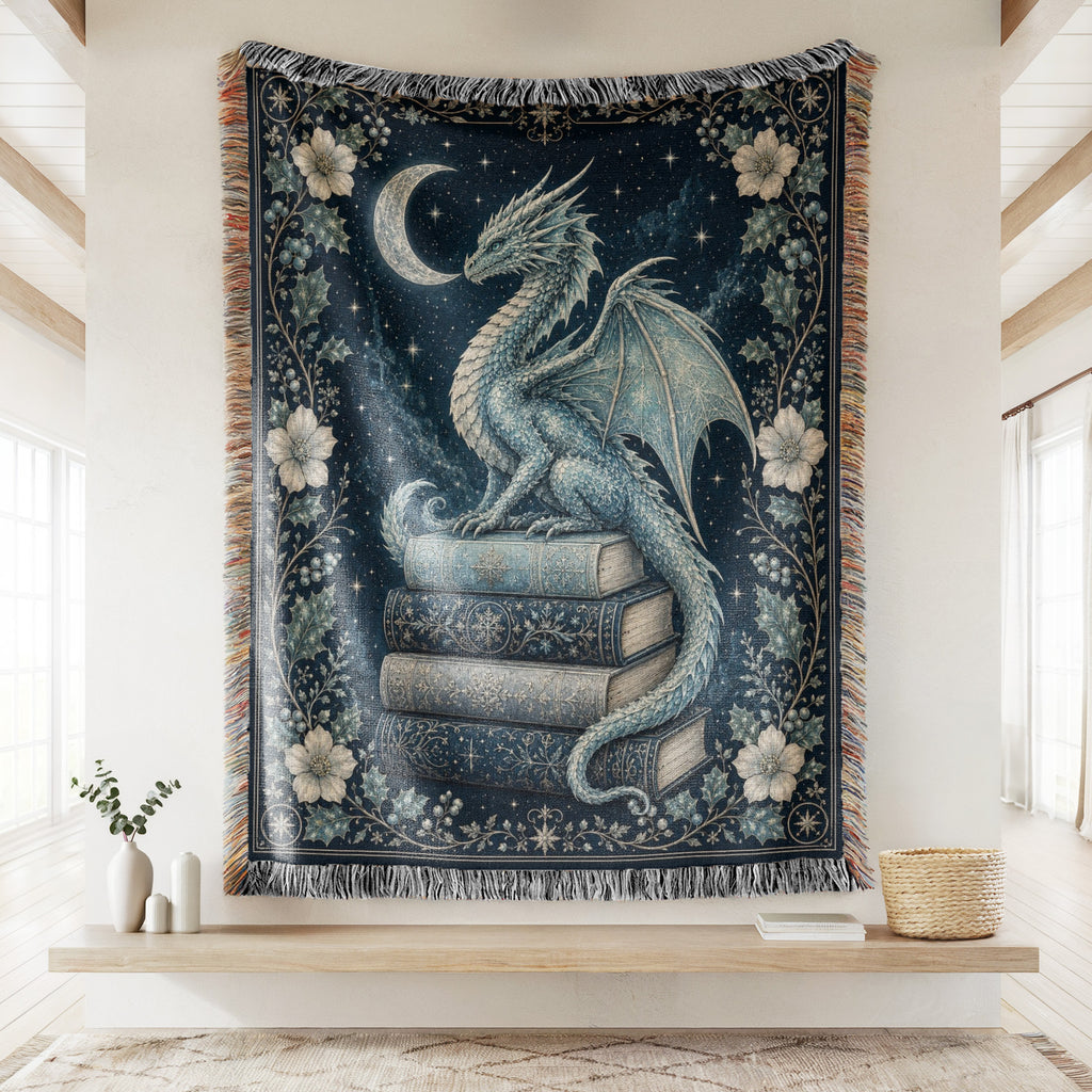 Frost Moon Dragon Blanket