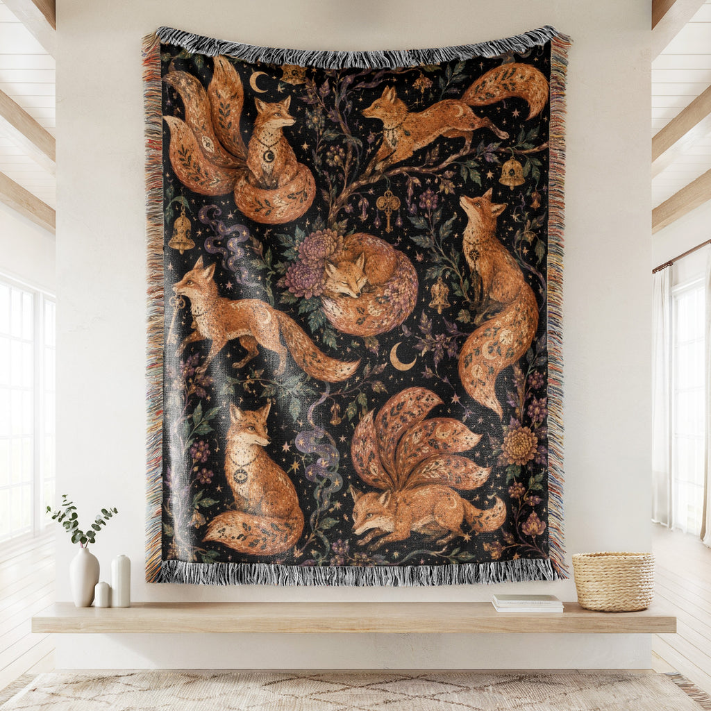 Celestial Fox Garden Blanket