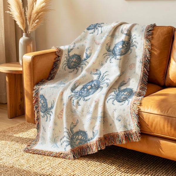 Cancer Celestial Crab Pattern Blanket