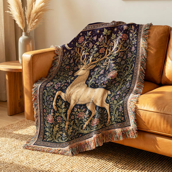 The Moonflower Stag Blanket