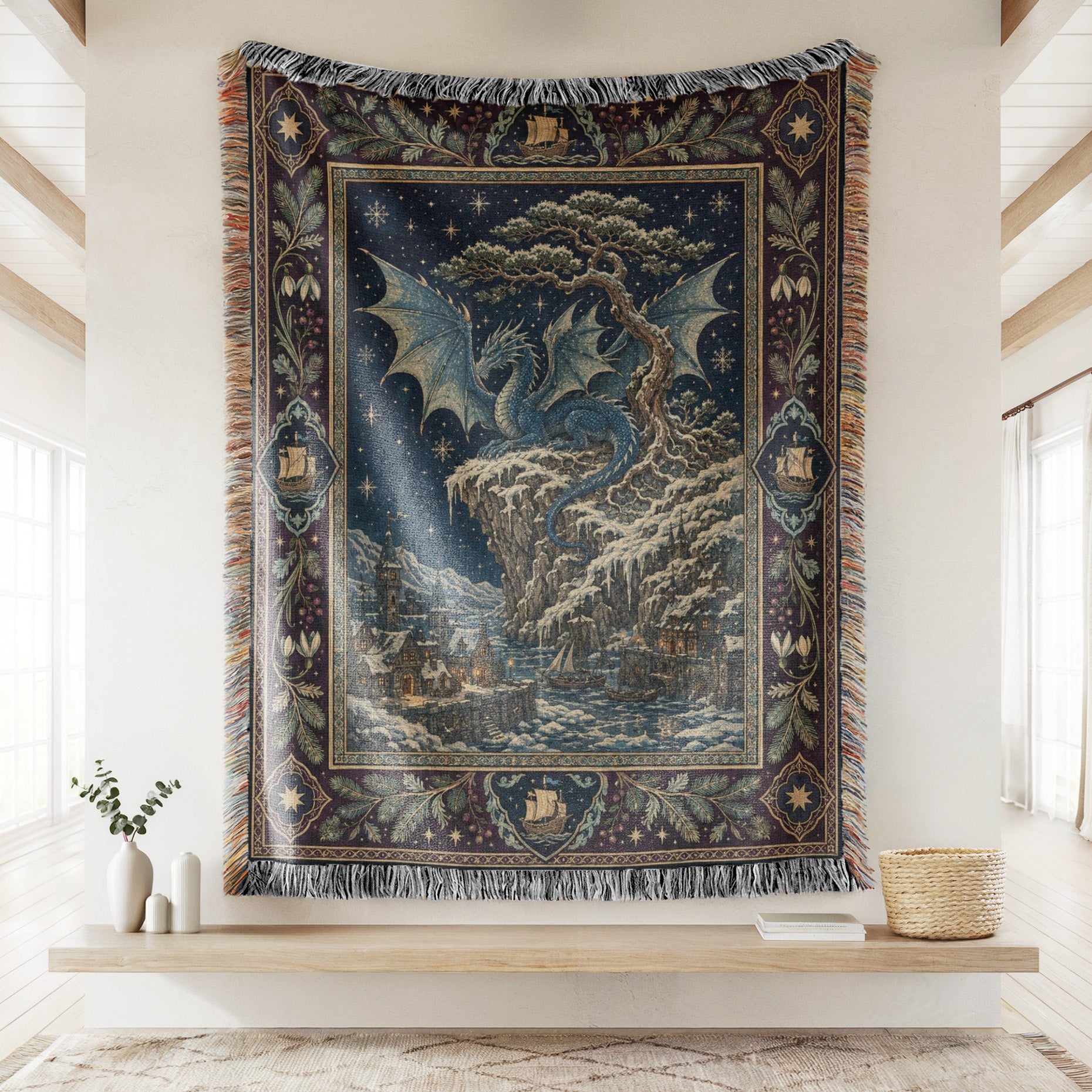The Frostcliff Dragon Blanket Secondary image