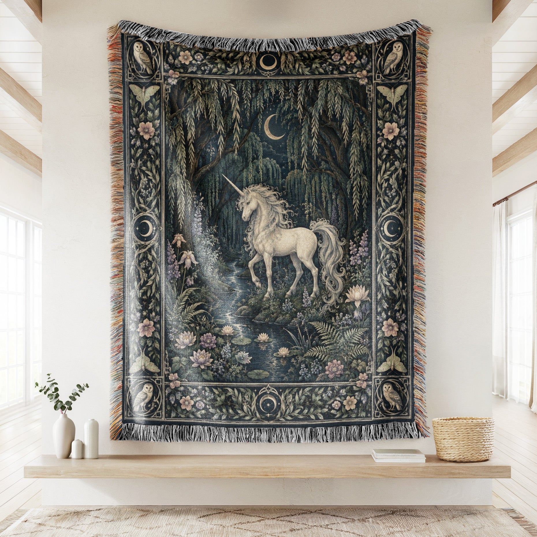 The Moonlit Unicorn Stream Blanket Secondary image
