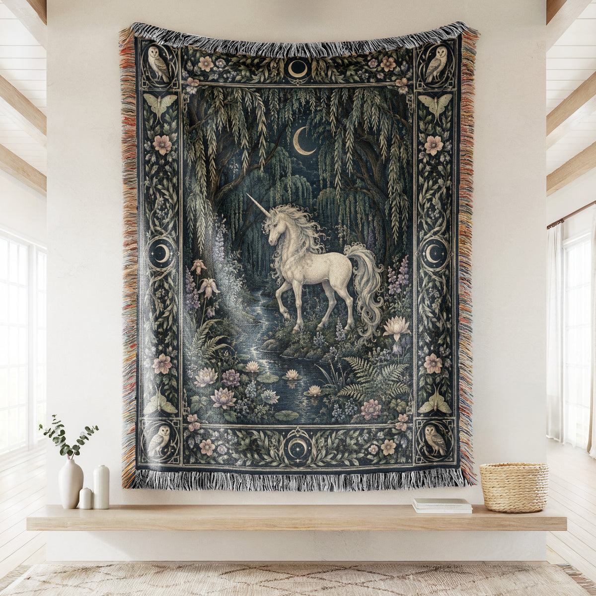 The Moonlit Unicorn Stream Blanket