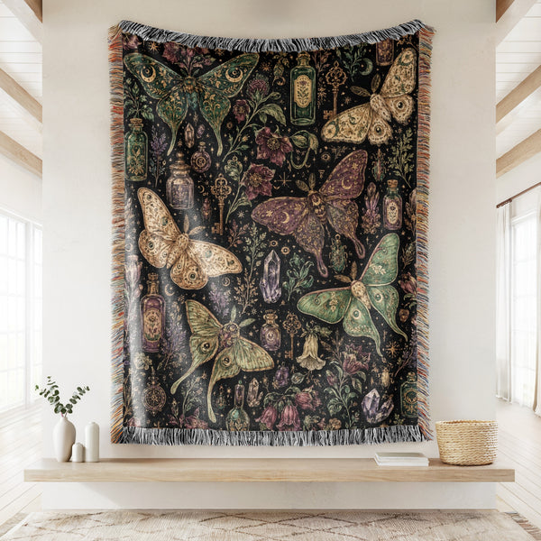 Mystic Moths & Potions Blanket