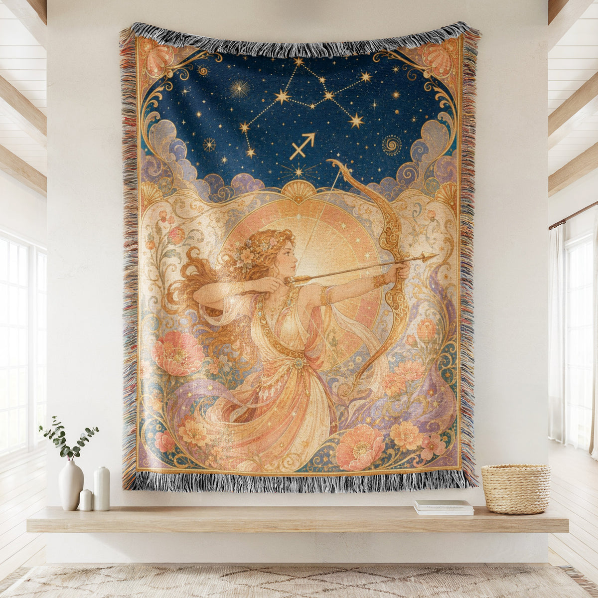 Sagittarius Celestial Archer Blanket