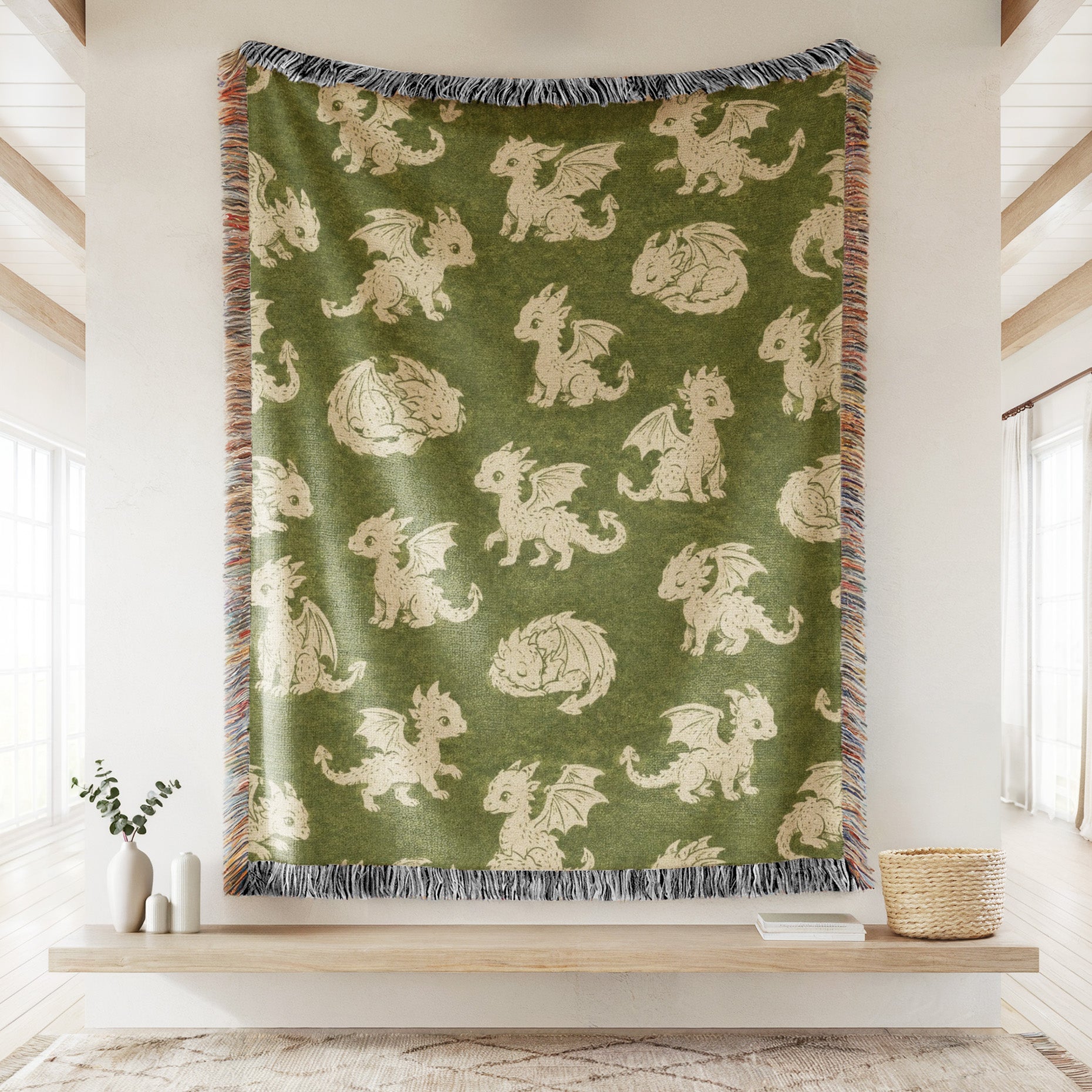 Little Woodland Dragon Blanket Secondary image